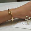 Sculptural Gold Nail Bangle