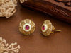 Ivory Antique Gold Classic Stud Earrings