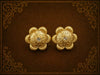 Noor Floral Gold Stud Earrings
