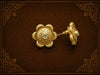 Noor Floral Gold Stud Earrings