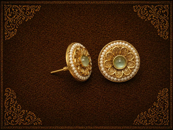 Meher Pearl Floral Stud Earrings