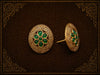Vanya Emerald Floral Stud Earrings