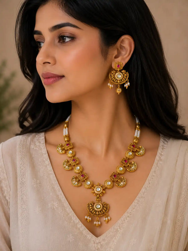 Rajvanshi Heritage Long Necklace Set