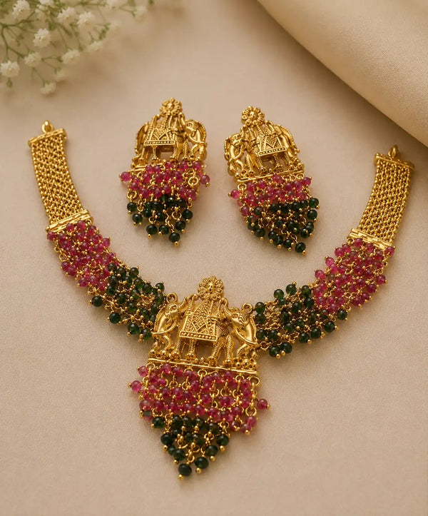 Maharani Gajra Heritage Necklace Set