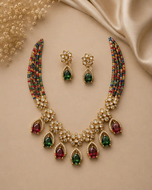 Rangrez Floral Statement Necklace Set