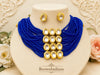 Neelam Kundan Beaded Necklace Set