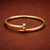 Sculptural Gold Nail Bangle