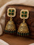 Elina Emerald Pearl Jhumka Earrings