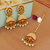 Traditional Red Kundan Pearl Drop Earrings & Maang Tikka Set for Women | Wedding, Festive & Ethnic Wear | BrownIndian