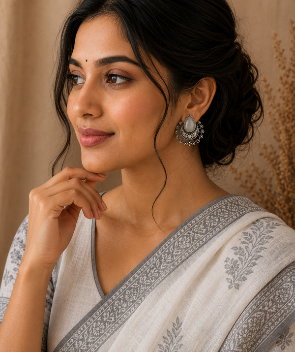 Chaandni Pearlstone Brass Earrings