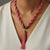 Braided Dusty Rose Tassel Necklace