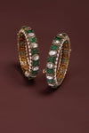 Emerald Kundan Bangles