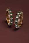 Emerald Kundan Bangles