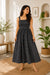 Deep Indigo Ethnic Motifs Cotton Smocked Fit & Flare Dress