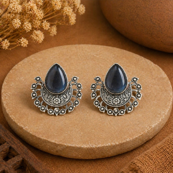 Royal Eclipse Oxidised Brass Earrings