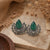 Zariya Emerald Brass Earrings