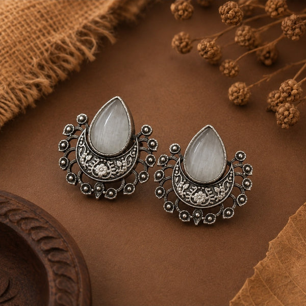 Chaandni Pearlstone Brass Earrings
