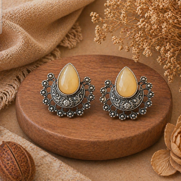 Sunny Glow Brass Earrings