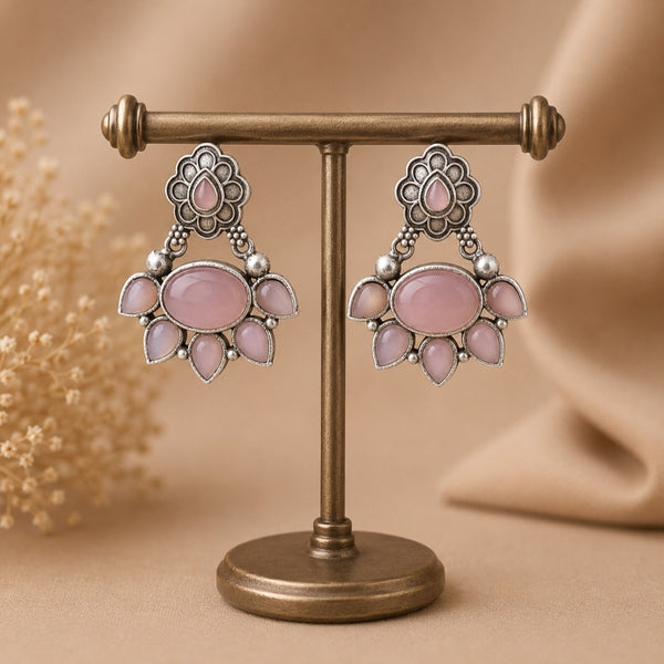 Gulnaar Blush Brass Earrings