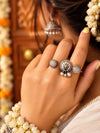 Oxidized Tribal Multi-Disc Statement Ring for Women – Boho Ethnic Jewellery