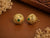 Emerald Classic Antique Gold Dome Stud Earrings
