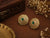 Ruby Petal Antique Floral Stud Earrings