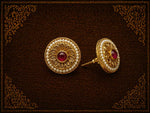 Ruhani Pearl Ruby Stud Earrings
