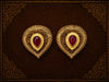 Aarini Ruby Teardrop Stud Earrings