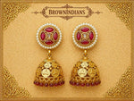 Zarmina Ruby Dome Jhumka Earrings