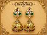 Advika Royal Kundan Jhumka Earrings