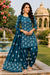 Teal Blue Cotton Printed Patiala Suit Set with Dupatta
