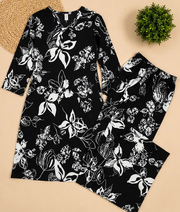 Onyx Abstract Printed Cotton Cord Set