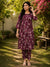 Plum Floral Printed Cotton Cord Set