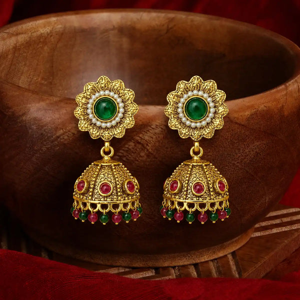 Meher Gul Floral Jhumka Earrings