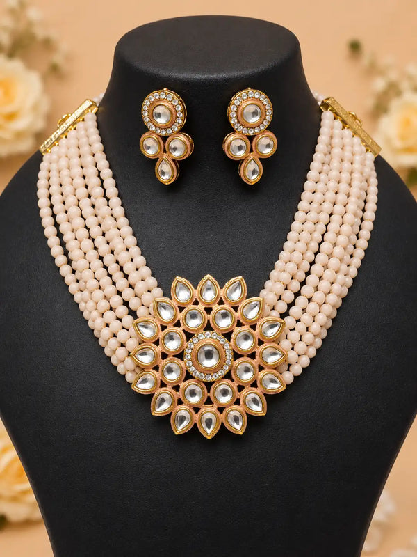 Noor Pearl Kundan Necklace Set