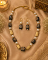 Noir Pearl Statement Necklace Set