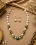 Meher Pearl & Emerald Necklace Set