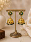 Eira Emerald Pearl Jhumka Earrings