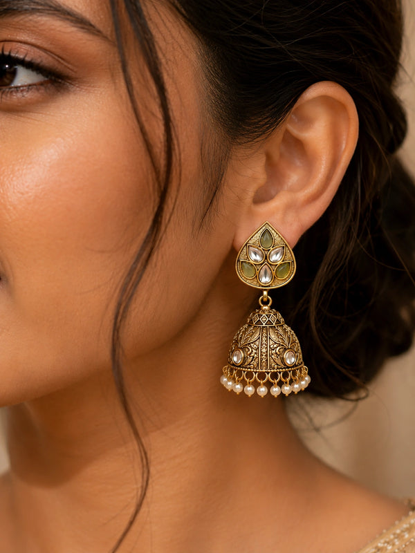 Noor Mahal Jhumka Earrings