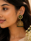 Zehra Emerald Pearl Jhumka Earrings