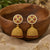 Mehrunisa Ruby Floral Jhumka Earrings