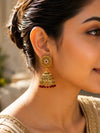 Rajnidhi Ruby Jhumka Earrings