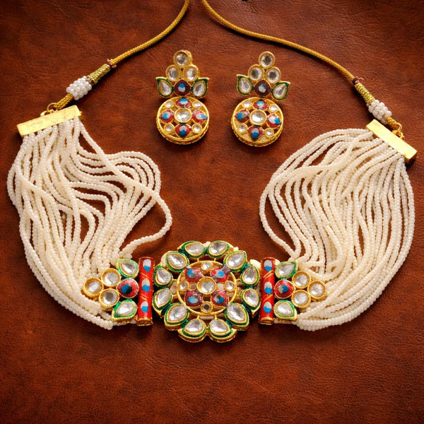 Opulent Pearl & Kundan Choker Set