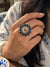 Royal Blue Brass Statement Ring
