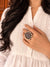 Multi Tribal Silver Statement Ring with Floral Motif